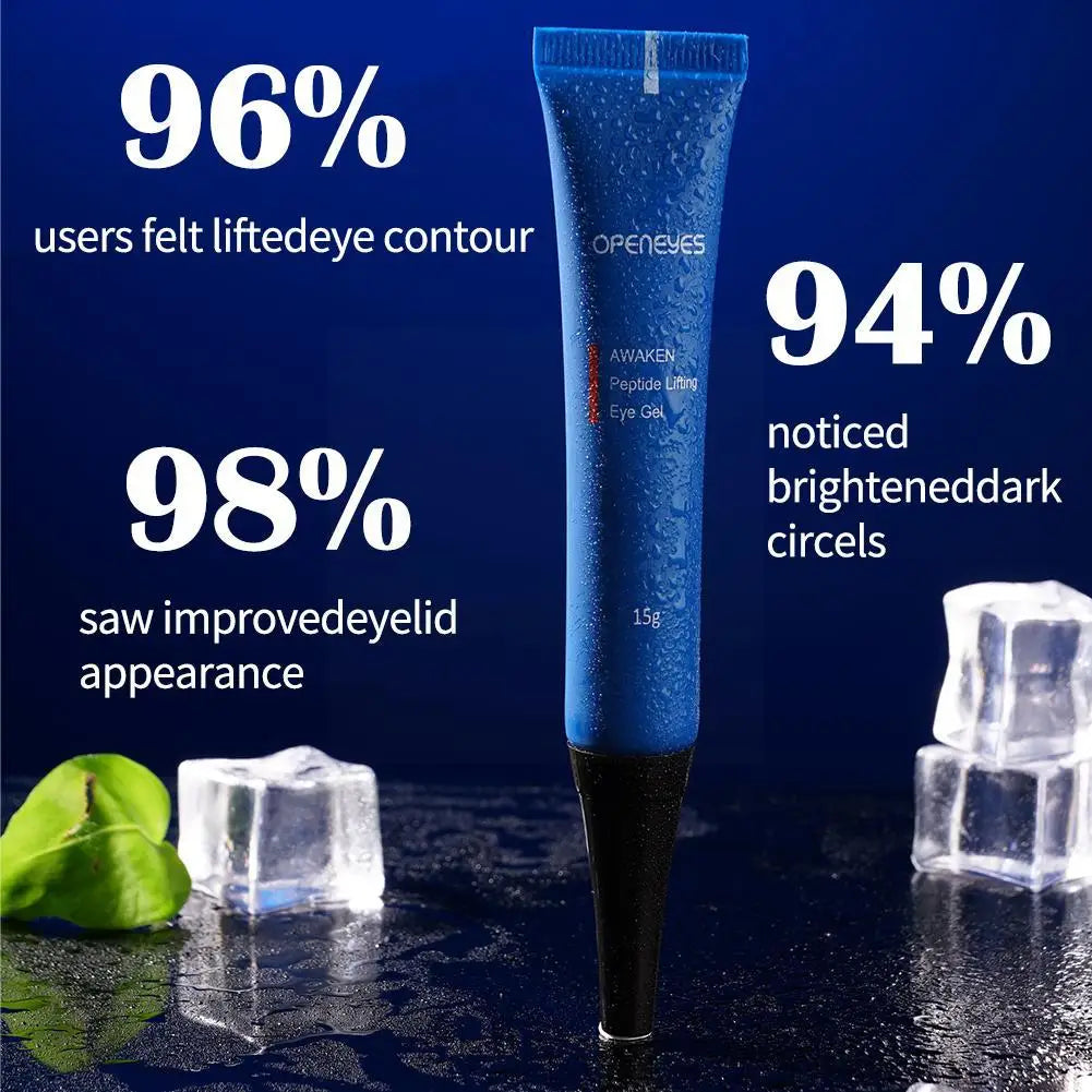 15g Openeyes Awaken Peptide Lifting Eye Gel Men Eye Cream Moisturizing Under Eye Cream Fade Dark Circles and Puffiness Fine Line